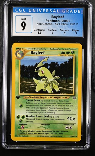 Bayleef (1st Edition) graded CGC 9 for sale on eBay