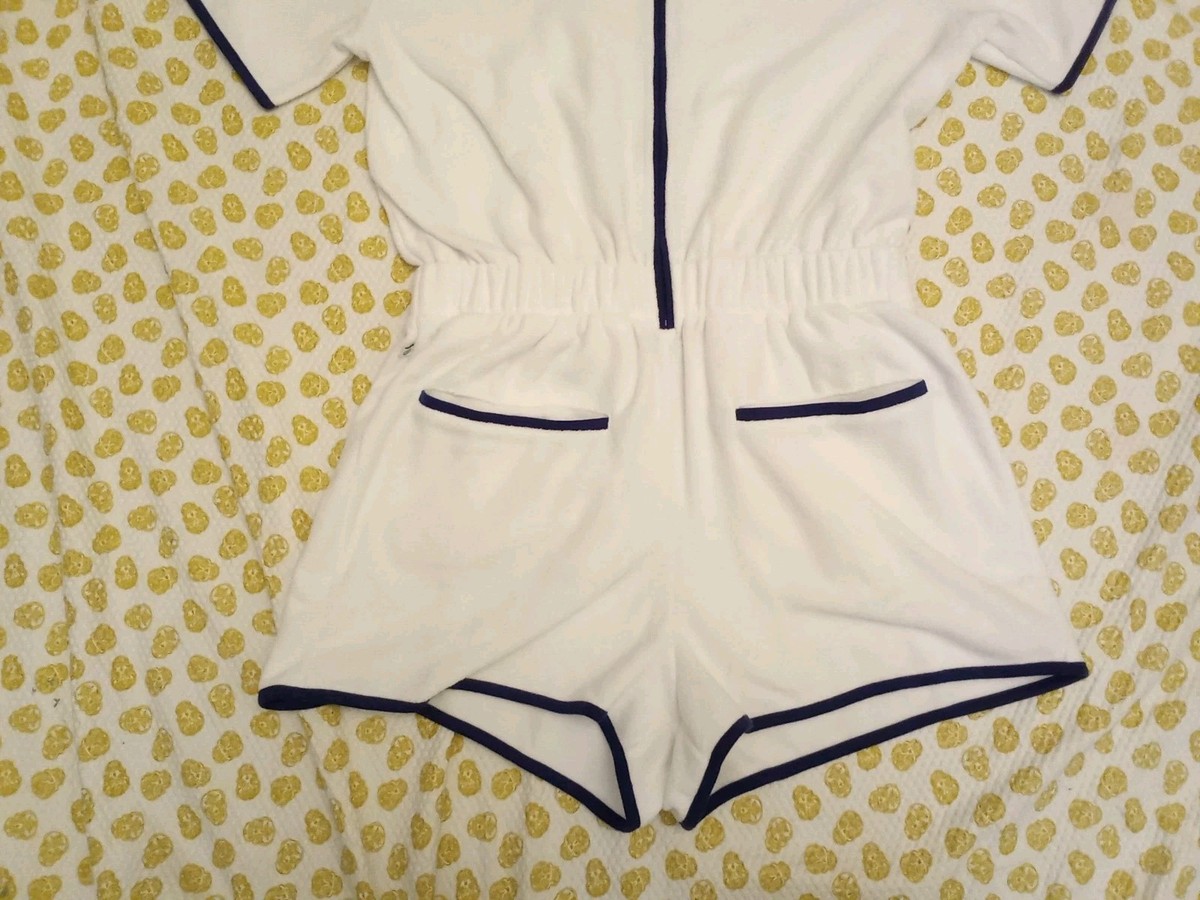☆Adidas☆Originals Towel Terry Shorts Jumpsuit White Adidas Originals Towel-Terry Short Romper Jumpsuit Women's