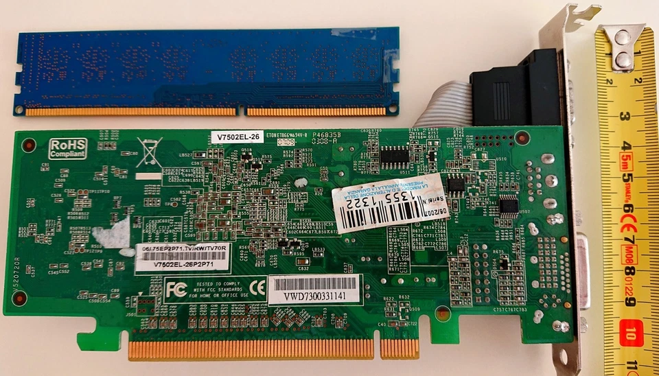 GPU NVIDIA GeForce 7500 LE 256 MB Low Profile (e modulo Ram 4 GB "per ricambi") - Immagine 4 di 4