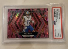 2023 Panini Phoenix - Fire Forged Puka Nacua #FF-8 Pink /175 (RC) PSA-9 LA Rams