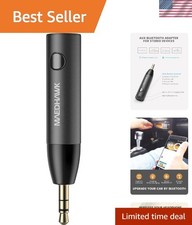 Bluetooth 5.0 Aux Adapter for Car - Noise Cancelling, Hands-Free Calls, Compact