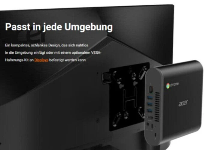 Acer Chromebox CXI3 Celeron V2 – 4GB/32GB – Chrome OS – Gebraucht + Netzteil - Bild 3 von 4