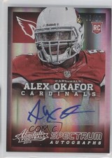 2013 Panini Absolute Spectrum Platinum /10 Alex Okafor #105 Rookie Auto RC