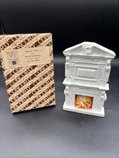 Dollhouse Miniature Ceramic White Victorian Fireplace w/ Mantle Concord 4716