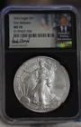 2024 US Silver Eagle $1 NGC MS70 1st Rel. Trump Label/Signer Series.