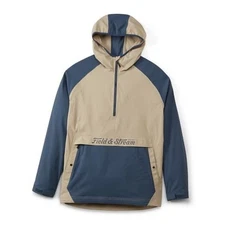  Men's Cloud Cover Nylon Anorak Jacket Large Stone/Navy