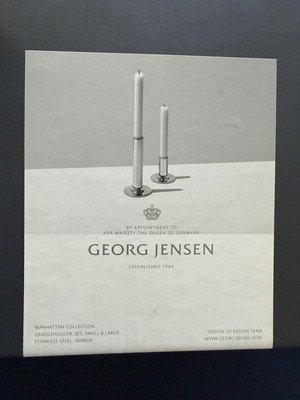 Georg Jensen Manhattan Candle Stick Holder Stainless Steel