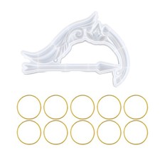 Resin Molds Bow and for Arrow Crystal Molds for Resin Casting with 10 Rubber Ban
