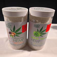 Natural Therapy Hemp Bath Salts Dead Sea Lemongrass 37 oz  Argan 37 oz 2-Pack