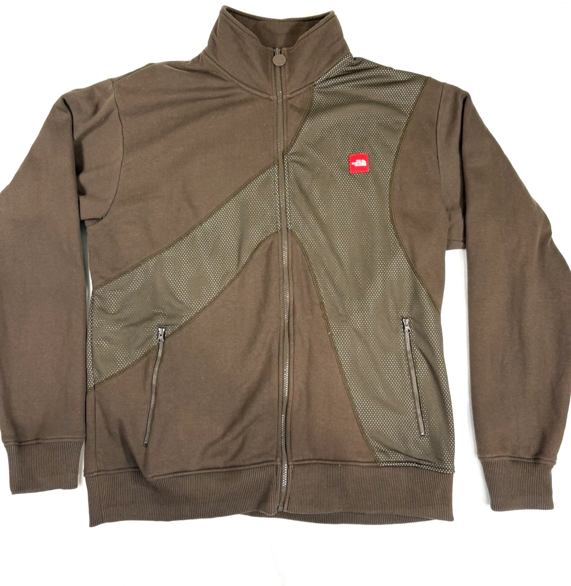 North Face Men's XXL Full Zip Jacket Brown Outdoor Hike Hunt Dad
