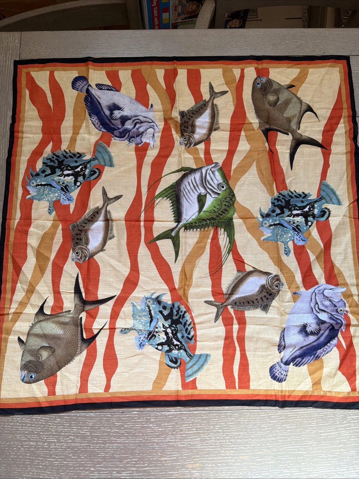 FLAWS Perry Ellis Silk Square Scarf FISH Signed Outdoors Nature Vintage Unisex
Opens in a new window