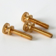 8/32 Lot of 3 Unf. Brass Thumb Screw 3/4 Inch Long Light Parts