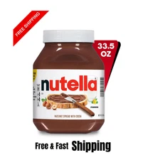 Nutella Hazelnut Spread with Cocoa for Breakfast, 33.5 oz Jar , Free Shipping