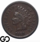 1868 Indian Head Cent Penny, Significant Date, Lower Mintage