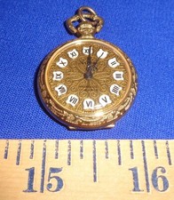 Arnex Incabloc 17 Jewels women's pocket watch pendant circa 1960s 1970s France