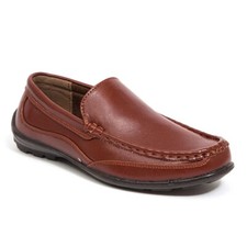 New Deer Stags Boys' Booster Driving Moc Slip-On Childrens 4.5M Dress Shoes