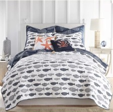 Levtex Home Timeless Collection Bakio 3pc Quilt Set Full/Queen NIP
