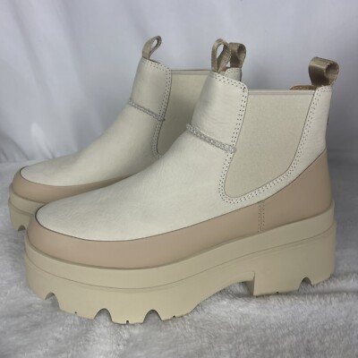UGG SEA SALT BRISBANE CHELSEA WATERPROOF PLATFORM BOOTS, US 9.5 EU 40.5
