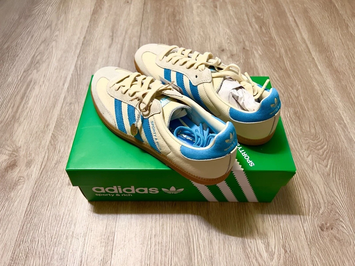 Adidas Samba OG Sporty & Rich Cream Blue - IE7096 - Size 7.5 🛒 | eBay