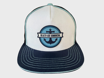 HEALTH-ADE KOMBUCHA Blue/White ANCHOR-LOGO SNAPBACK HAT Company Baseball Gym Cap