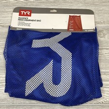 TYR Alliance Mesh Equipment Bag Blue 28 x27 75 Liters Draw String Vented, New