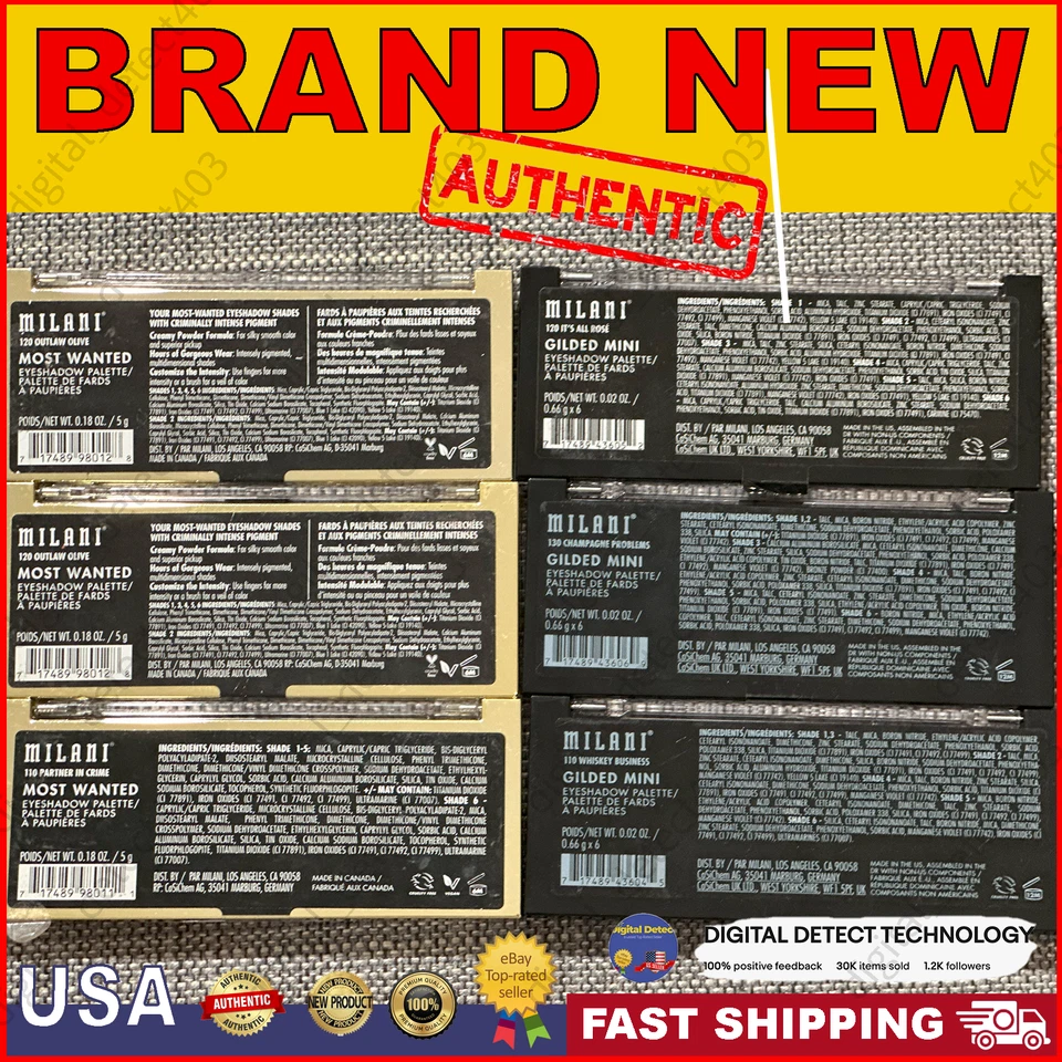 Mini paleta de olhos Milani Most Wanted and Gilded nova em folha - Imagem 4 de 4