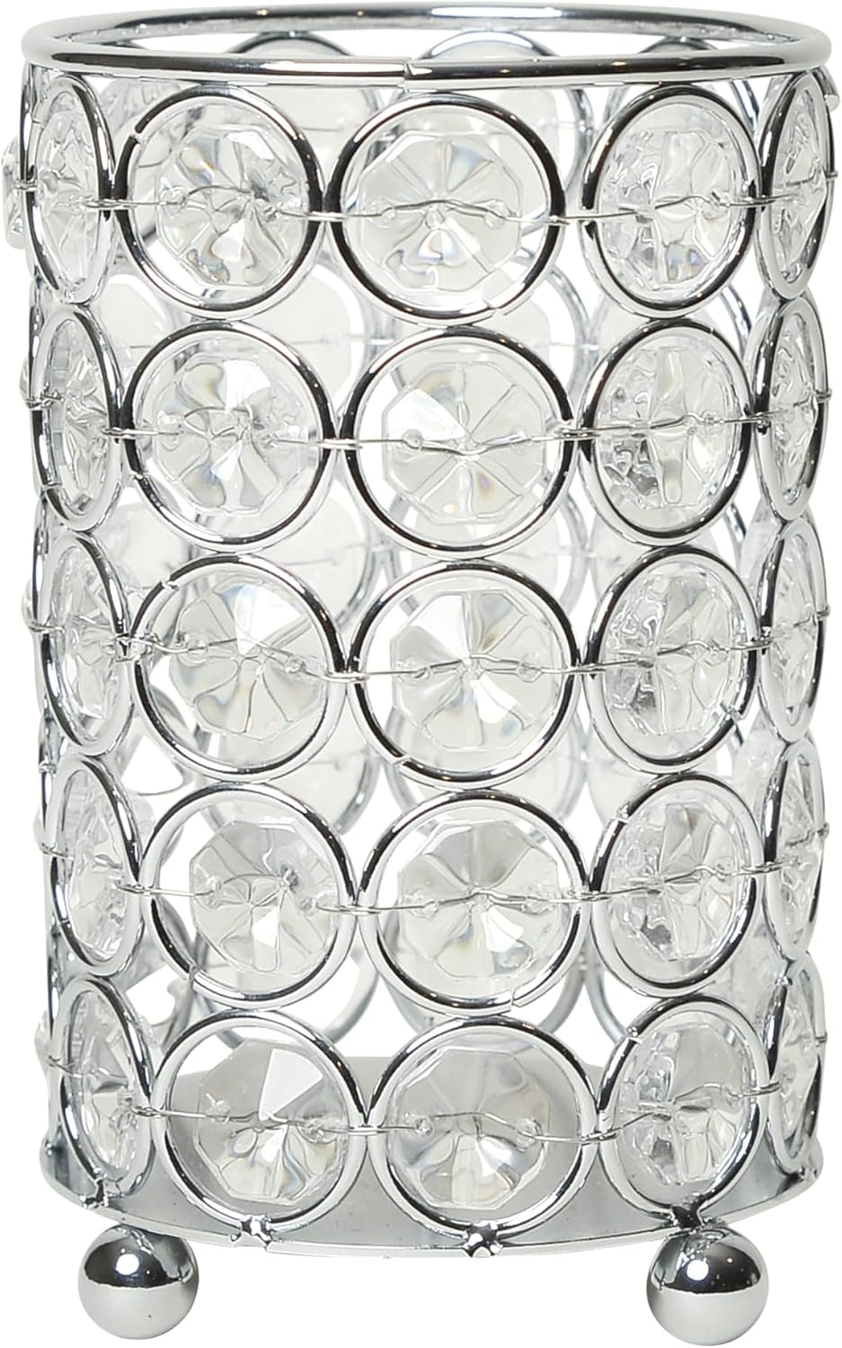HG1001-CHR Elipse Crystal Decorative Flower Vase, Candle Holder, Wedding Cent...