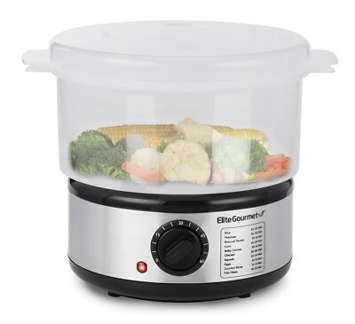 EST250 2.5 Quart Electric Compact Mini Food Vegetable Steamer 400W with BPA-F...