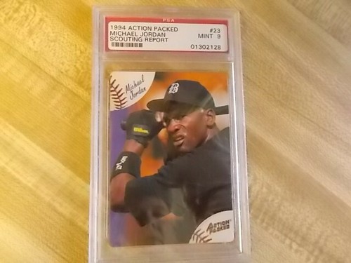 Michael Jordan PSA 9 Mint 1994 Action Packed Scouting Report #23 Minor League  - Picture 3 of 7