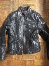 Flying Bikes Oakwood Womens Black Leather Jacket Sm