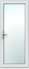 UPVC Single Fully Glazed Door / MADE IN THE UK - 900mm x 2100mm