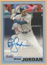 2017 TOPPS ARCHIVES BRIAN JORDAN FAN FAVORITES CERTIFIED AUTOGRAPH 56/75