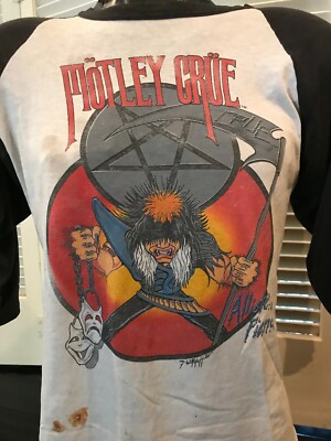 Rare Motley Crue 1985 Theater Of Pain Tour Shirt Size M/L Rock