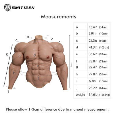 SMITIZEN Mr. Olympi Silicone Simulation Muscle suit with arms fake