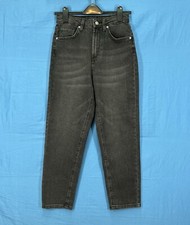 WILD FABLE Women's BLACK Stretch Denim 5-POCKETS Highest-Rise MOM JEANS Sz 2