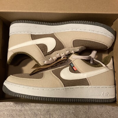 Nike Air Force 1 '07 LV8 Toasty Fleece Sail Tan Brown Size 11.5 Mens DC8871-200
