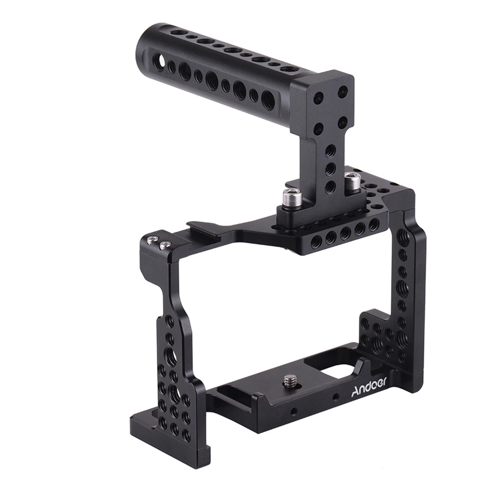 Andoer Camera Cage Top Handle Kit Camera Stabilizer With Cold Shoe Mount W7J2 - Image 4 of 4