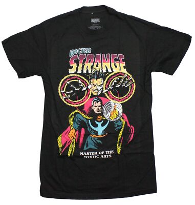 Doctor Strange New Adult T-Shirt - Master of the Mystic Arts Retro Logo ...