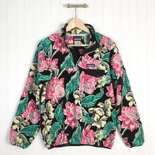 Patagonia Synchilla Manoa Floral Hawaiian T-Snap Fleece Pullover Women's M