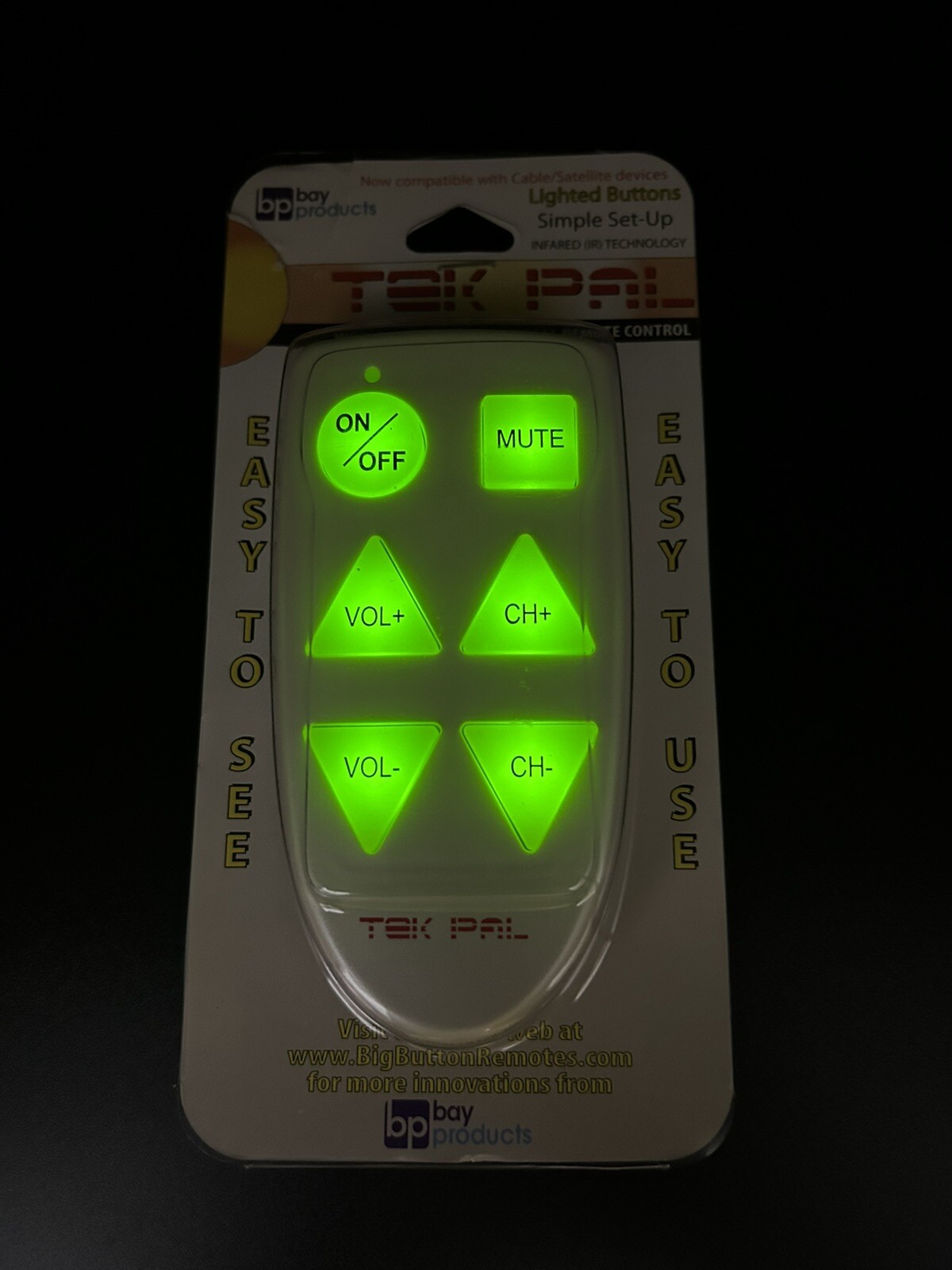HY-TEK Tek Pal Remote Large Big Button Lighted Easy To Use/Easy To See New!!!