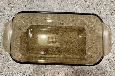 CORNING PYREX BREAD LOAF PAN AMBER #213-R 1.5QRT