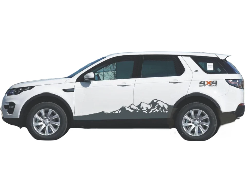 Calcomanías a rayas de faldón lateral para Land Rover con gráficos de montaña para todos los modelos Foto 2 de 4