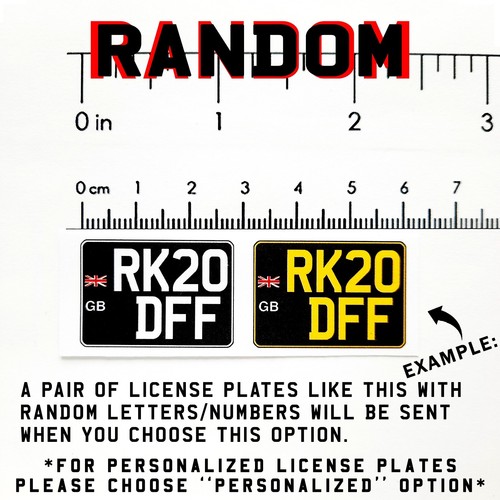 RC 1/10 UK BRITISH Number Plates Scale Sticker GB BRITAIN License Plate Licence - Picture 90 of 191