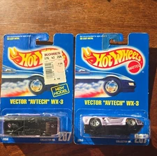 Hot Wheels 2  1991 Vector Avtech WX-3 #207 Die Cast 1:64 (B194)