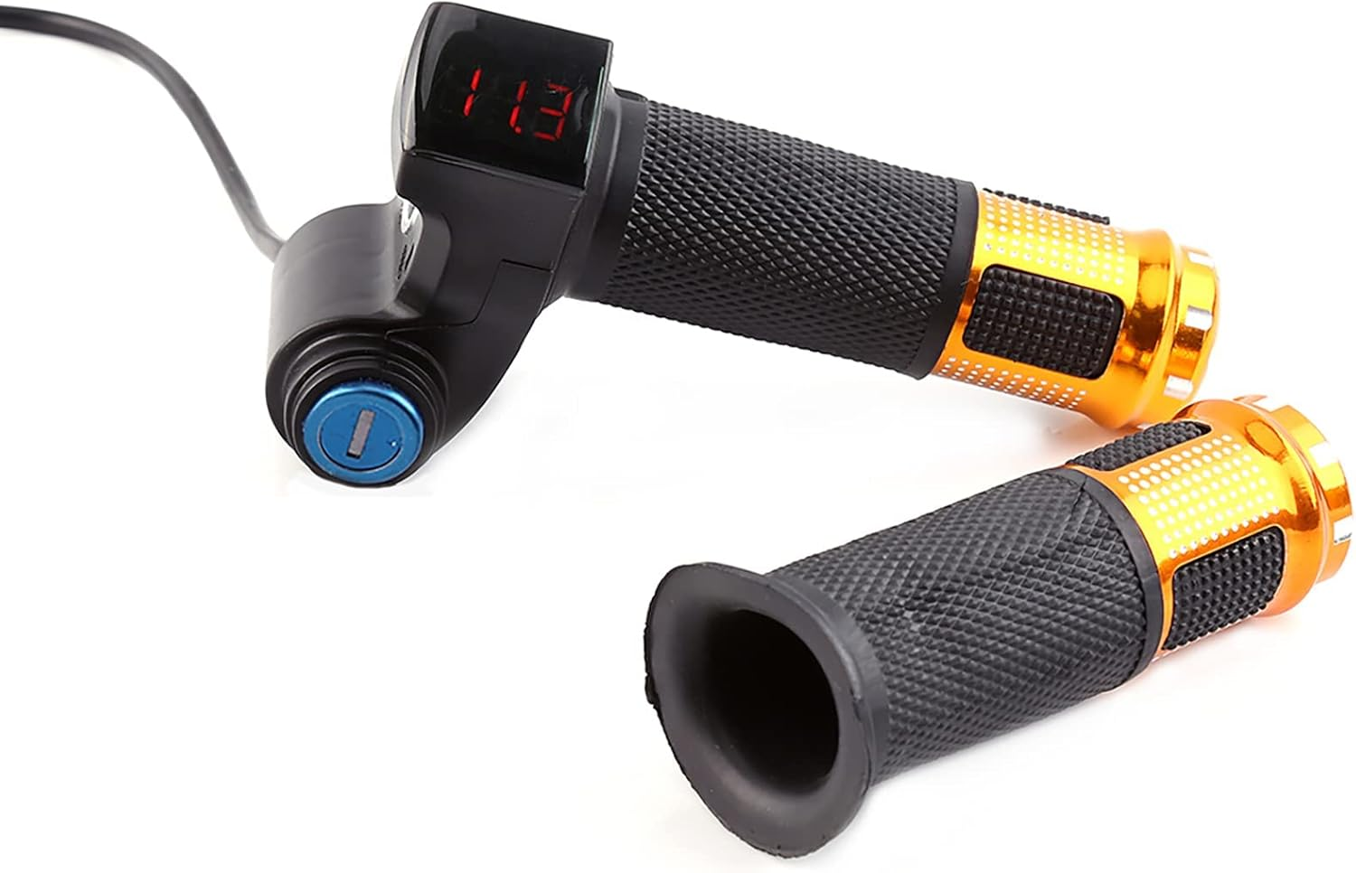 Bike Throttle Grip LCD Screen Twist Throttle Accelerator Handle Grips with Cable