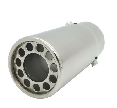 56mm Universal Auspuff Edelstahl Schalldämpfer Endrohr Blende Spitze Racing 11 Loch