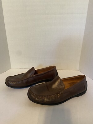 Ecco Mens Brown Leather Penny Loafer Slip On Dress Casual Shoes EUR Sz 42  0016