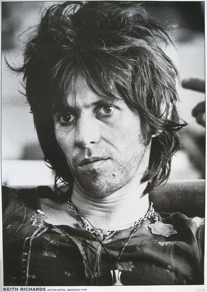 ROLLING STONES POSTER KEITH RICHARDS HILTON HOTEL BRUSSELS 1976 | eBay