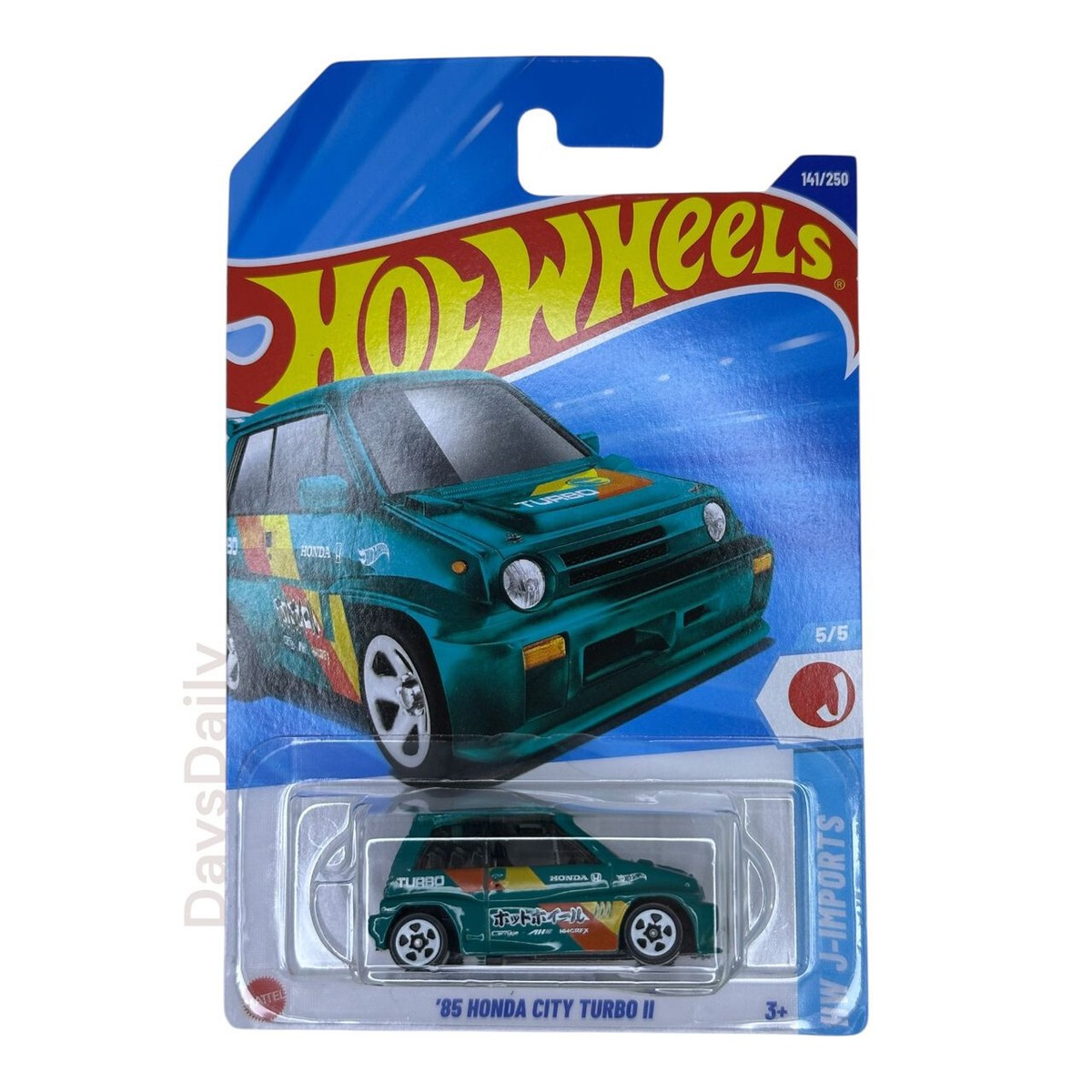 Hot Wheels '85 Honda City Turbo II Green #141 J-Imports Case 2025