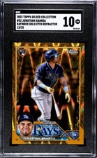 2023 Topps Gilded #52 Jonathan Aranda #d /25 Raywave Gold Etch Rookie RC SGC 10